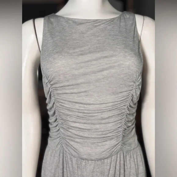 Jason Wu Grey Malin Shirred Bodice Sleeveless Tencel & Silk Dress, Szs 6 & 8